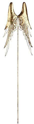 GILDE Gartenstecker Engelsflügel Metall goldfarben 26853