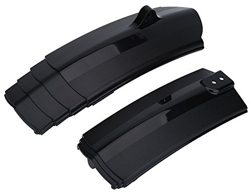 WBTY Fahrrad-Schutzblech Vorne und Hinten, Mountainbike, Rennrad, Schutzblech, Reifen mit LED-Licht (Schwarz)