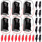 Xiatiaosann C Cell Battery Holder with Two Wires, 59 x 29mm C Size Battery Case Container with Wire Leads, With Aligator Clip Wires (4 Pack)