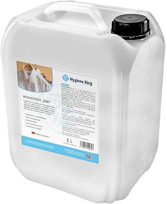 Hygiene King | Wäschesteife Waschmittel Wäschestärke | 5 L | Für Weiß- und Buntwäsche | für Hand- und Maschinenwäsche | pflegt, stärkt und schafft neue Elastizität | wirksam und effektiv
