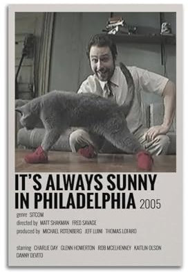 karn Poster mit Aufschrift It's Always Sunny In Philadelphia, Wandkunst, Leinwandposter, Raumdekor, 30 x 45 cm, ungerahmter Stil