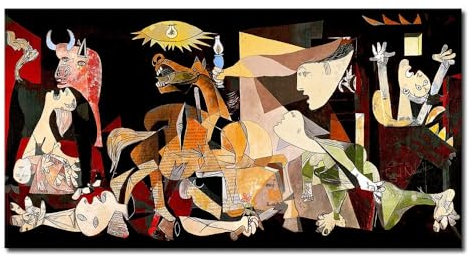 Drucken leinwand poster wandkunst guernica von picasso reproduktionen wandkunst gemälde wandbilder für wohnzimmer dekor (Color : A, Size : 40x80 cm No Frame)