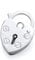 Old English Jewellers 925 Sterling Silver Heart Padlock Clasp Finding - 17.5mm x 12.5mm