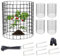 Dechoga 5 Pcs Plant and Tree Trunk Protectors, Plant Protection Nets, 35 x 35 cm Plant and Tree Protection, Expandable Nursery Mesh Tree Bark Metal Wire Mesh to Prevent Animals From Entering