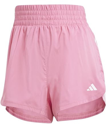 adidas Pantaloncini da Allenamento da Donna, a Vita Alta, con 3 Strisce, Taglia XS, 12,7 cm, Rosa