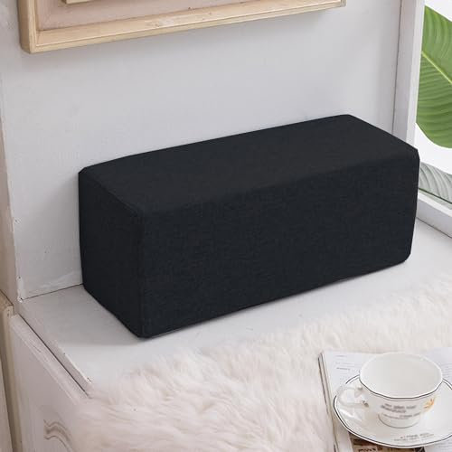 XIEMINLE Sofakissen, Armstützkissen, individuelle Größe, gepolsterte Armlehne, rechteckig, Nackenstütze, Kopfteilkissen, abnehmbare Matratze, Bettlückenfüller (40 x 20 x 20 cm, Schwarz)