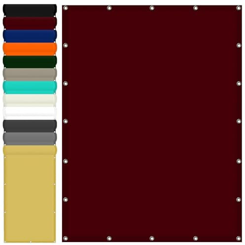 Pergola Canopy 4 x 10 m(13.1 x 32.8ft) Waterproof Patio Sunshade with Free Rope UV Block Weather-Resistant with Grommets Pes Sun Shades Outdoor Garden Patio Party, Red Wine