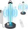 ZKX UV Licht Sanitizer Quarz Lampe Ozon UVC keimtötende Lampe Sterilisator Lampe für Haus Büro Schule Geruch und Schimmel zu entfernen Drei-Stufen-Timer 15/30/60 Minuten Fernbedienung 220V 38W