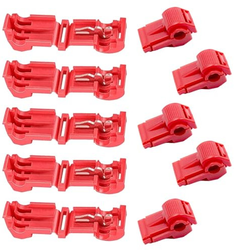 10 morsetti di collegamento, clip per cavi, cavo di limitazione del robot tosaerba, connettore a T, connettore rapido per furti di corrente, tosaerba, utilizzato per fili e la maggior parte dei