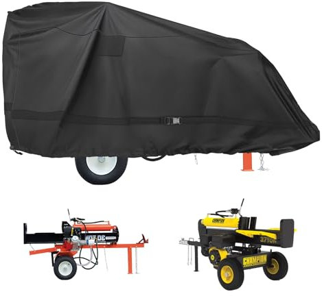 Mixsuper Liner Log Splitter Cover, 83 x 45 x 39 for 15-45 ton Gas or Electric Log Splitters, Weather-Resistant Wood Splitter Cover Waterproof Windproof Oxford Cloth Black