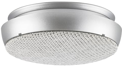 Jacob Jensen Optischer Rauchmelder mit 10 Jahre Batterie, Wartungsfrei, Gabriel-Stoff aus 99% recyceltem Polyester, Skandinavisches Design, Ø10cm, Silber