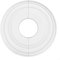 Gettimore Ceiling Medallion, 12 inch Round Medallion PU Decorative Ceiling Fan Light Fixtures Covers Plate, PU Material Covering Cracks Or Holes