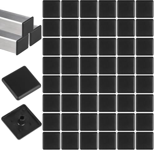 50 Stück Endkappen Aluprofil, 30x30mm Aluprofil Kappen, Kunststoff Aluminium Profil Endkappe, Schwarz Schutzkappen für Aluprofile für 3030 Europäische Standard-Industriealuminium-Profile