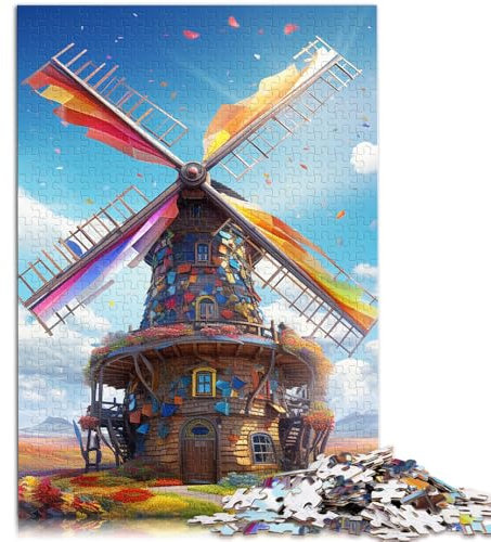 Jigsaw Puzzle for Adults 1000 Pieces Colorful windmills Jigsaw for Educational Game Challenge Toy great gift Suitable for and teens 14+ 50x75cm