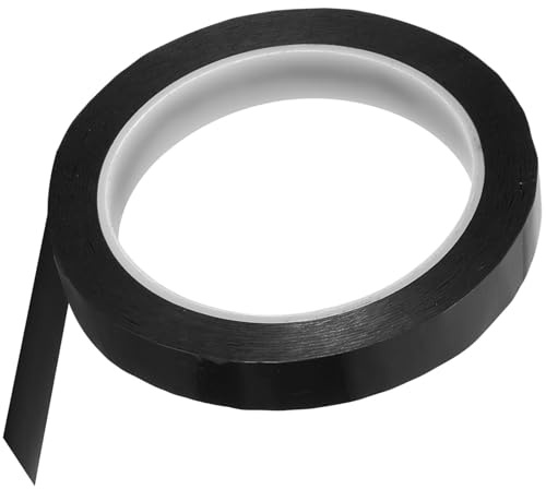 TOP-VIGOR Whiteboard Tape 15mm 5/8, Thin Self Adhesive Marking Tape for White Board Grid Lines Charts DIY Crafts and Classroom Accessories, Black