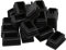 Qyrugcxs Embout Rectangulaire en Plastique de 20 PièCes Embout de Tube de Tuyau Fileté de 30 Mm X 20 Mm Pieds en Caoutchouc