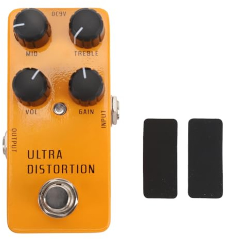 Hochgewinn -Verzerrung Gitarrenpedal Professionelles Aluminiumlegierung E -Gitarren -Distortion -Effekt Pedal mit echtem Bypass DC9V für Heavy -Metal -Musikbegeisterte