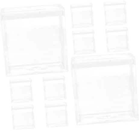 DEARMAMY 10stücke Kleine Quadratische Transparente Acrylbox mit Deckel Mini-schmuckkästchen als Aufbewahrungsbox für Süßigkeiten Bonbons und Kleine Accessoires