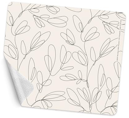 GripCleaner 4-in-1 Mouse Mat & Cleaning Cloth 23 x 20 cm - Microfibre Cloth & Keyboard Protector - Non-Slip, Streak-Free, Chemical-Free - for Display, Glass & Glasses - Made in Germany - Leaves Motif