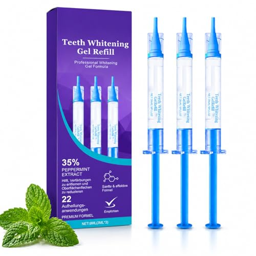 Zähne Aufhellen & Reparatur Gel Set, Teeth Repair Gel,35% Pfefferminz Extrakt Tiefenreinigung Zahnaufhellung für Sensible Zähne, Sanftes Bleaching Gel ohne Empfindlichkeit, Weiße Zähne & Frischer Atem
