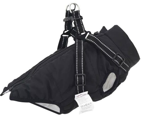 vidaXL Hundemantel Schwarz L32 Fleece und Polyester