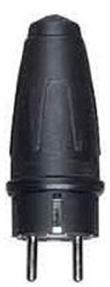 Merten 123251 Gummi-SCHUKO-Stecker (DE, FR, BE), schwarz