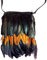 W WIDMANN MILANO Party Fashion, borsa indiana 20x28 cm, design unico con piume, cerniera di sicurezza, comodità di trasporto con tracolla, versatile per costumi ed eventi