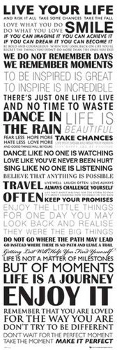 empireposter - Motivational - Live your Life - Größe (cm), ca. 53x158 - Türposter, NEU - Du lebst nur einmal