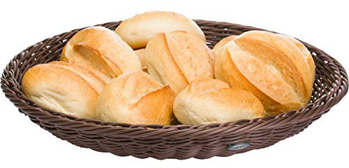 Saleen Korb-Schale, Gastrotauglich, Rund, Durchmesser: 38 cm, Kunststofffaser, Dunkelbraun, 02055106101