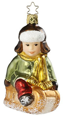 Inge-glas Christbaumschmuck Schnlittenfahrt mit Schal