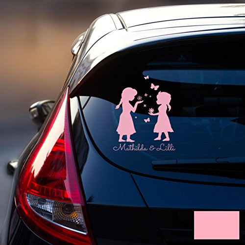 ilka parey wandtattoo-welt Autotattoo Heckscheibenaufkleber Fahrzeug Sticker Aufkleber Baby Schneeprinzessin Kinder M1872 - ausgewählte Farbe: *rosa* ausgewählte Größe: *M - 18cm breit x 25cm hoch*