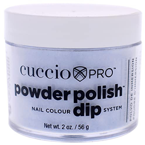 Cuccio Powder Polish Dip 56 g, Baby Blue Glitter