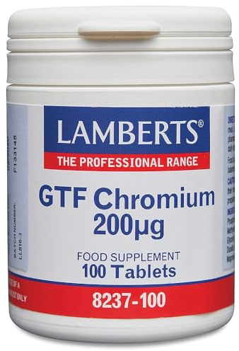 Lamberts Chromium Picolinate 200µg – Supports Normal Blood Glucose Levels – 100 Vegan Tablets