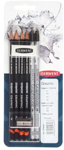 Derwent Graphic Pencil Mixed Media, Pack, 8 Count (0700661)