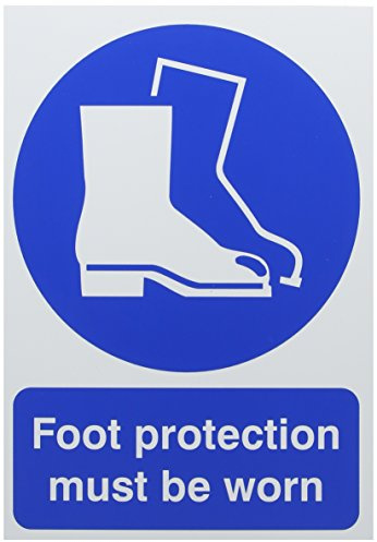 SIGNS & LABELS MA01450R Safety Sign, Foot Protection Must be Worn, A4 PVC