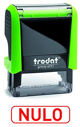 Trodat 4911 Printy Sello Fórmula Comercial con Texto Español NULO, entintaje automático, Tamaño de la Placa de Texto 37 x 14 mm, Rojo