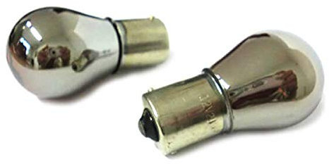 CARALL Blister 2 Lampade Invisibili Cromata S25 P21W BA15S 12V 21W Per Frecce Indicatori Auto Simmetrici