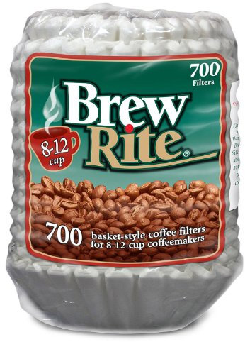 Brew Rite Fit 8 – 12 taza cafetera cesta filtros desechables – 700 ct tamaño: 700 hilos modelo: