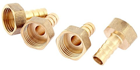 sourcing map 4 Piezas 1/2NPT Hembra Rosca A 8mm M8 Aire Gas Manguera Púa