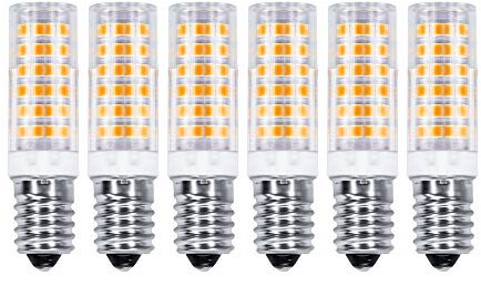 NCC-Licht 6 x LED Porzellan Leuchtmittel Röhre T16x64 4,5W E14 klar Ultimate echte 450lm Warmweiß 3000K