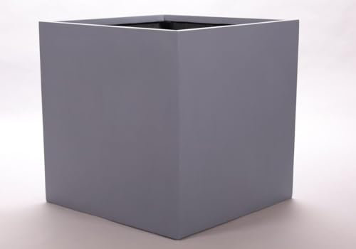 Elegant Einrichten Pflanzkübel, Blumenkübel Fiberglas quadratisch 80x80x80cm grau.