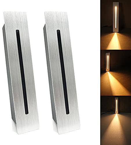 kpslucerna LED Wandeinbauleuchte Treppenleuchte 220V Innenbereich Eckwandleuchte Stufenleuchte Treppenlampe, 2 Stücke