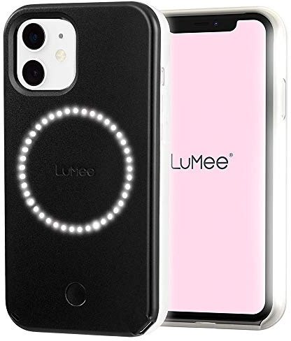 Case-Mate LuMee Halo Light Up Selfie Case for iPhone 12 Mini (5G) - Front & Rear Illumination - 5.4 Inch - Matte Black