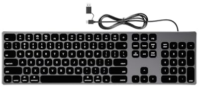 Yivandi Wired Keyboard for Apple Computer – Sleek Aluminum Housing,Precise106 Keys Compatible to Mac OS,Plug-N-Play iMac/Mac/MacBook Keyboard with Numeric keypad