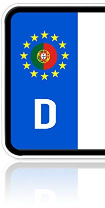 Ritter Mediendesign Portugal Aufkleber Set 2 Stück Sticker Plakette Nationalflagge EU Plakette Nummernschild Waschstrassenfest UV-Beständig