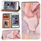 Printed Phone Case Fit iphone SE 2 (2020), iphone 6 / iphone 6S Soft Silicone TPU inner case + PU Leather Flip Wallet Stand Phone Case Cover for Apple iphone 7/ iphone 8 (peach color)