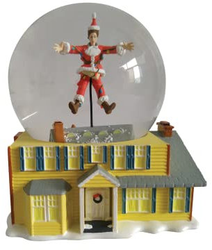 Department 56 National Lampoon's Christmas Vacation Santa Clark and The Griswold House Geformter Wasserkugel Wasserball, 13 cm, Mehrfarbig