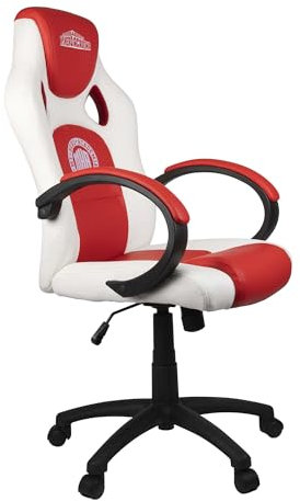 Konix My Hero Academia Chaise de Bureau Gaming Junior - Inclinaison siège 15° - Cuir polyuréthane Lisse - Rouge et Blanc