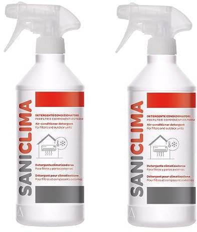 MagazziniGM SANICLIMA, Detergente Spray per Climatizzatori, Pulizia Profonda Filtri e Unità Esterne, Neutralizza Odori, Made in Italy (2 pz)