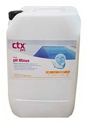 AcquaHome® CTX 16 pH Minus - Líquido para piscina, 25 kg, nueva fórmula reductor de pH CTX Professional
